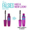 Volumizing, Lengthening Washable Mascara, Blackest Black, by Maybelline Volum' Express The Falsies Clump-Free Formula for Thicker, Fuller Lashes, 1 Tube Maybelline New York