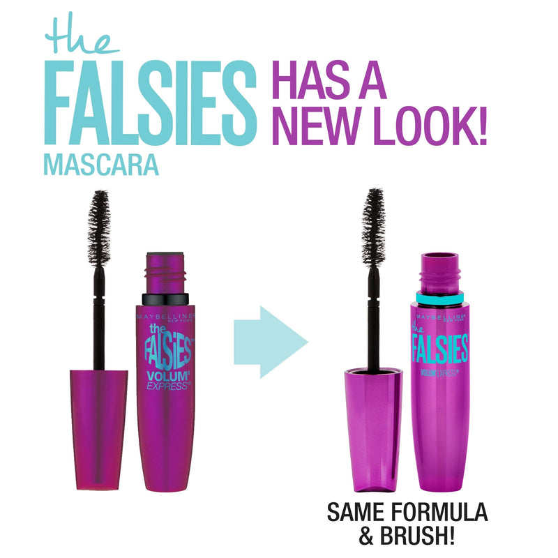 Volumizing, Lengthening Washable Mascara, Blackest Black, by Maybelline Volum' Express The Falsies Clump-Free Formula for Thicker, Fuller Lashes, 1 Tube Maybelline New York