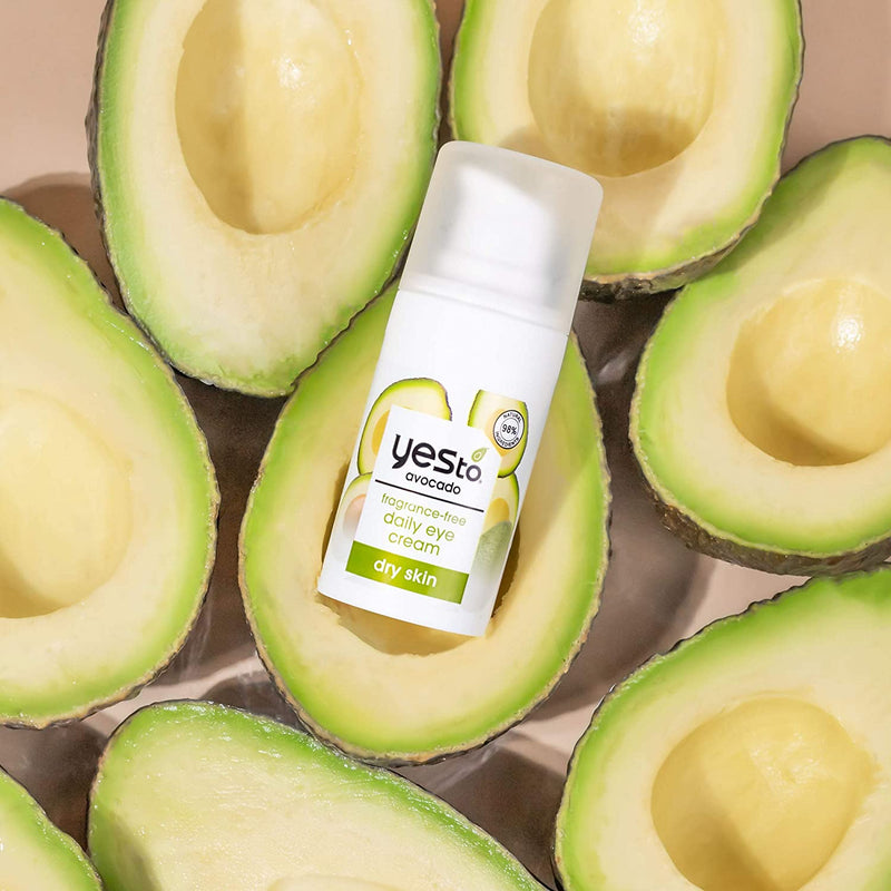Yes To Avocado Fragrance Free Daily Eye Cream, 0.5 Ounce + Dry Skin + Moisturize and Nourish Skin + Avocado Oil and Hyaluronic Acid + 99% Natural Ingredients (Pack of 6) Yes To