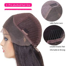 UNice Hair Bettyou Series 13x4 Straight Lace Front Human Hair Wigs, Brazilian Virgin Hair Lace Frontal Wig Pre Plucked with Baby hair Natural Color (14 inch) UNICE Store