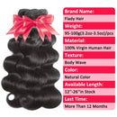 Flady 10A Brazilian Body Wave Bundles with Closure 100% Unprocessed Virgin Human Hair 4 Bundles with Free Part Closure (18 18 20 20+16inch) Flady Store