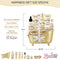 Valentines Day Spa Gift Basket for Women, Vanilla Bath & Body Set, Christmas & Birthday Gift, Includes Shower Gel, Body Lotion, Hand Cream, Body Scrub, Message Oil, Candle, Eye Mask, Confetti