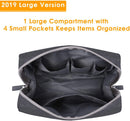 Large Makeup Bag Zipper Pouch Travel Cosmetic Organizer for Women and Girls (Large, Dark Grey) Narwey Store