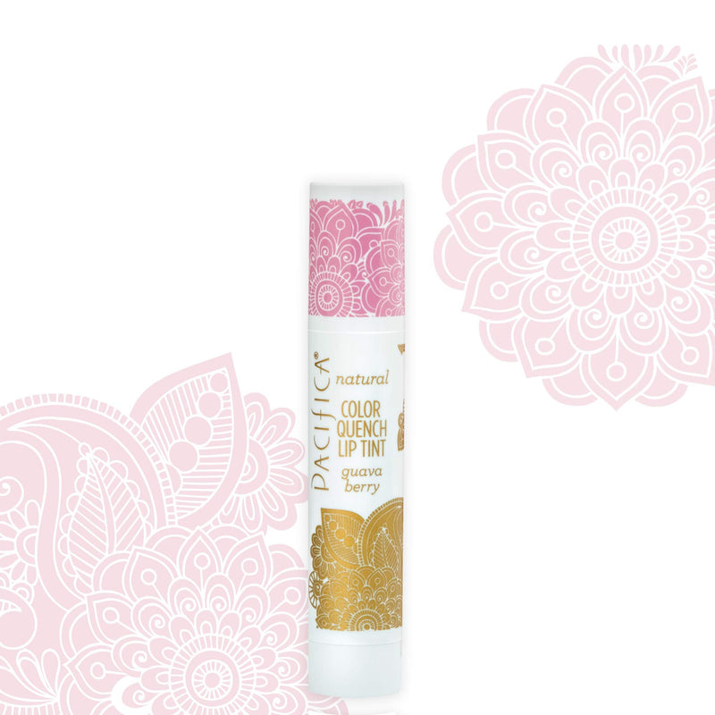 Pacifica Beauty Color Quench Natural Lip Tint, Guava Berry, Vegan & Cruelty Free, 0.15 Oz Pacifica