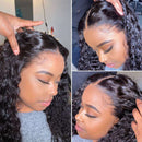 VRBest Hair Deep Wave Human Hair Lace Front Wigs 13x4 Brazilian Virgin Human Hair Wigs Pre-Plucked 150% Density 100% Unprocessed Deep Curly Wig Natural Color for Black Women(20 Inch) VRBest Store