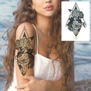 6 Sheets FANRUI Sexy Large Geometric Flowers Temporary Tattoos For Women Girls Triangle Rose Painting Big Peony Tatoos Paper Waterproof Arm Back Legs Camellia Floral Fake Tattoo Sticker Realistic FANRUI