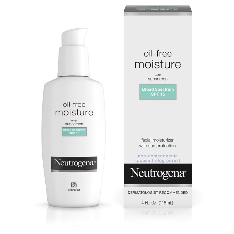 Neutrogena Oil-Free Daily Long Lasting Facial Moisturizer & Neck Cream, 4 fl. Oz With Oil-Free Facial Moisturizer, Sensitive Skin, 4 Fl Oz Neutrogena Store