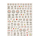 ALLYDREW 3 Sheets Facial Expressions Nail Art Emotion Emoji Nail Stickers allydrew