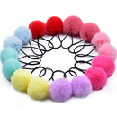 Pom Pom Hair Ties,MORGLES 16pcs Pom Pom Elastic Hair Ties Hair Pom Poms Fluffy Ponytail Holders PomPom Hair Band for Girls Toddlers Pigtail,8 Colors/2 inches MORGLES