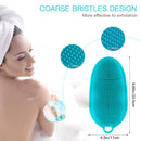 INNERNEED Food-grade Silicone Body Scrubber Shower Cleansing Brush Bath Exfoliating Skin Massage Tool, for Sensitive and all Kinds of Skin (Blue+Pink) INNERNEED