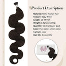 Moresoo 22 Inch Wavy Pre Bonded Hair I Tip Hair Extensions Human Hair Keratin Glue Hair Extensions Remy Hair Color