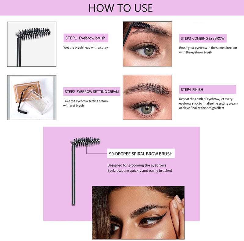 UCANBE 2PCS Eyebrow Soap Kit, Brow Styling Soap for 3D Natural Eye Brow Makeup, Long Lasting Waterproof Smudge Proof Eyebrow Cosmetics UCANBE