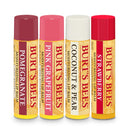 Burt’s Bees Holiday Gift, 4 Lip Balm Stocking Stuffer Products, Beeswax Fruit Set - Pomegranate, Sweet Mandarin, Coconut and Pear & Watermelon (Old Version) Burt's Bees