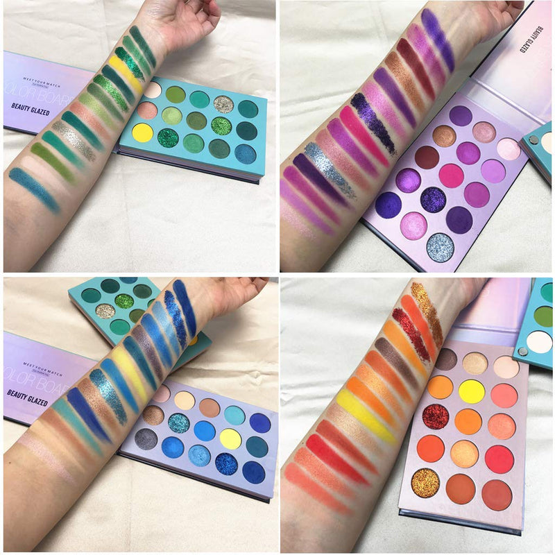 Color Board Eyeshadow Palette Eyes Shadow 60 Color Makeup Palette Highlighters Eye Make Up High Pigmented Professional Eye Shadow Mattes and Shimmers Long Lasting Blendable Waterproof MYUANGO