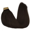 GOO GOO 16inch Tape in Hair Extensions Human Hair Dark Brown Silky Straight Remy Hair Extensions Tape in Natural Hair Extensions 50g 20pcs GOO GOO