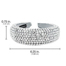 SP SOPHIA COLLECTION Women's Sparkling Crystal Padded Rhinestone Wide Bejeweled Hair Headband Party Hairband Hair Accessories in Silver SP Sophia Collection Store