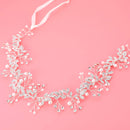 MA STRAP Handmade Crystal Rhinestones Headband Floral Headpiece Wedding Bridal Hair Accessories MA STRAP