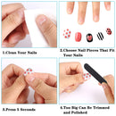 96 Pieces Children False Nails Fake Press on Nails Kit for Girls Stick on Nails (Romantic Love) JANYUN Store