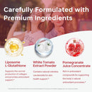 HUJ Glutathione Brightening Drink - Liposomal Liquid Glutathione - Skin Radiance, Metabolic Wellness & Immunity Support - Contains White Tomato Extract & Pomegranate Juice Concentrate - 30 Bags Infinity Warehouse