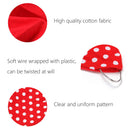 Sea Team Cotton Headband Bows Red with White Polka Dots Double Wide Headwrap Cotton Head Band Sea Team Store