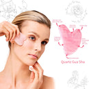 Gua Sha Massage Tool, Real Jade Rose Quartz Gua Sha Stone, Natural Jade Face Sculpting Stone, Facial Gua Sha Board For Men and Women SPA Acupuncture Therapy to Lift Face, eye, Neck, Back Studiocc
