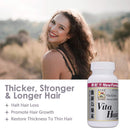 Vita Hair Growth & Hair Loss 100% Natural Herbs Potent Formula for Greying Thinning Hair Stimulate New Hair Follicles Supplement for Men/Women- 270 Capsules (90 Capsules x 3 Bottles) Vita Green