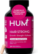 HUM Hair Strong Daily Hair Growth Gummies with Biotin, Zinc, Vitamin B12 to Support Growth, Folic Acid & Vitamin B12 Gummy Vitamins for Healthy Hair Support for Women and Men, 180 Gummies Infinity Warehouse