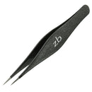 Ingrown Hair Tweezers by Zizzili Basics - Surgical Grade Stainless Steel Fine Pointed Tweezers - Precision Aligned Tips for Splinter, Eyebrow & Facial Hair Removal - with Bonus Tip Guard & Carry Pouch Zizzili Basics