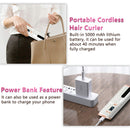 Automatic Hair Curler-Cordless Wand Curling Iron-Portable Auto Crimper Hair Waver, Rechargeable Hair Waver with LCD,Timer Settings&6 Temperature, Auto Shut-Off Hair Styling Tools for Women KFF