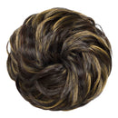 ROSEBUD Messy Bun Hair Pieces Scrunchie Hair Bun Extensions Synthetic Chignon Hairpiece for Women Hair Updos Rose bud