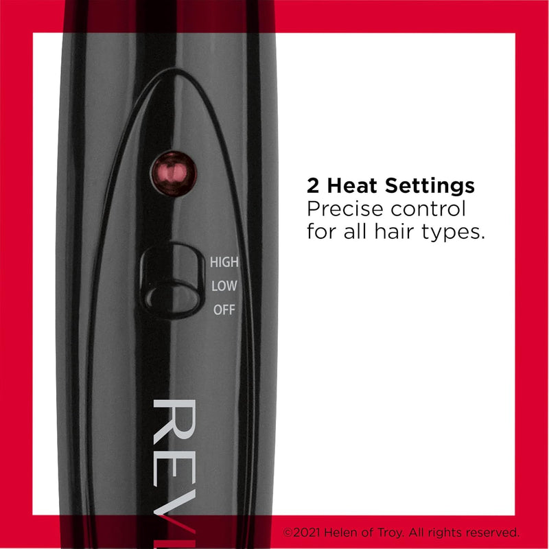 REVLON Silicone Bristle Heated Hair Styling Brush | Fast, Long Lasting Volume for Easy Styling | 1" Barrel for Full Body and Smooth Styles (Black/Pink) Infinity Warehouse