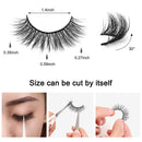 DYSILK 8 Pairs 5D Eyelashes Faux Mink Eyelashes Natural Look False Eyelashes Pack Long Wispy Fluffy Fake Eyelashes Reusable Soft Handmade Eyelashes No Glue DYSILK