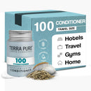 Travel Size Hotel Conditioner 100 Count 1oz Bottles Guest Amenities for Hotels Vacation Rentals & Short Term Rentals Paraben Free White Tea and Coconut Scent Infused with Aloe & Olive Oil | Terra Pure Infinity Warehouse