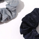 Silk Satin Scrunchies Women Hair Ties - Ivyu Big Scrunchy Ponytail Holder No Crease Hair Bands Soft Elastic No Hurt Your Hair for Vsco Girl Women Black Gray Dark Blue Light Blue Ivyu Store