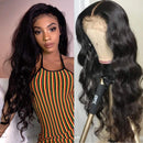 Blomas Lace Frontal Wigs Human Hair 13×4 Lace Front Body Wave Human Hair Wigs For Black Women Lace Frontal Wigs 150% Density Pre Plucked with Baby Hair Natural Black 22 Inch Blomas