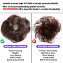 Bella Hair Messy Bun Scrunchie Human Hair Piece, Elastic Chignon Extension for Women Instant Hair Up-do (