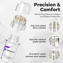 Micro Infusion System for Face & Neck-Micro Infusion Kit to Leave Skin Firmer & Smoother-0.25mm Facial Stamp with Collagen & Hyaluronic Acid Serum for At Home Glow and Anti-aging-3 Month Supply Infinity Warehouse
