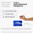 Nella Gut Health Supplements for Women & Men (30 Capsules), Energy Boosting Probiotics for Digestive Health, 3 Strains, Daily Probiotic Pills, Supports Workout & Recovery Infinity Warehouse