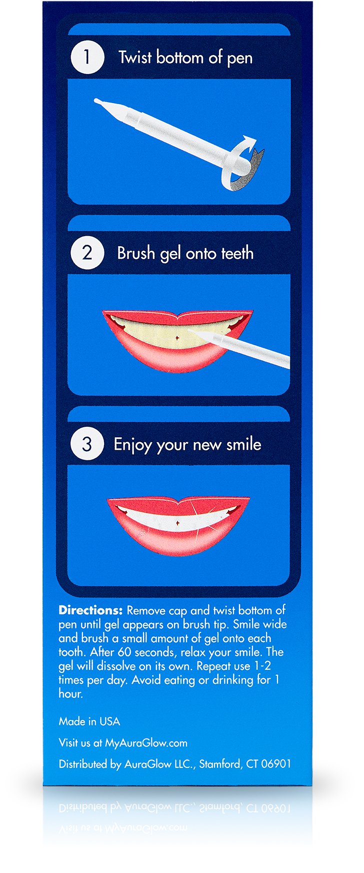 AuraGlow Teeth Whitening Pen, 35% Carbamide Peroxide, 15+ Whitening Treatments, No Sensitivity, 2mL AURAGLOW
