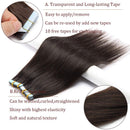 100% Remy Tape In Hair Extensions Real Human Hair Natural Double Side Tape Skin Weft Invisible Hair Extensions Hightlight Balayage Long Straight For Women (24'',50g/20pcs,