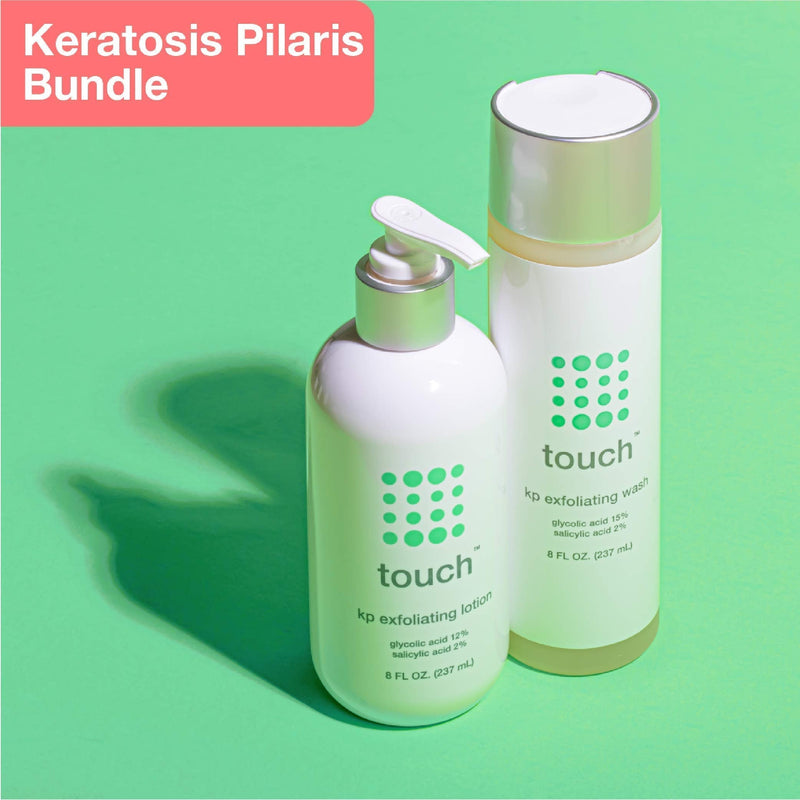 Keratosis Pilaris & Acne Exfoliating Body Wash Cleanser Plus Moisturizing Body Lotion TOUCH