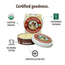 Badger - Mustache Wax, Medium Hold, Natural Mustache Wax, Certified Organic, Styling Facial Hair Wax, Moustache Wax, 0.75 oz Badger