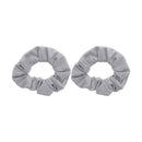 Set of 2 Solid Scrunchies (Light Grey) Motique Accessories