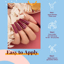Beetles Gel Nail Polish Kit- 6 Colors Mauve Lilac and Maroon Gel Polish Set Glitter Nail Polish Soak Off LED Gel Nail Kit Nail Art Manicure Salon DIY at Home Decorations Gifts for Women Mother beetles Gel Polish