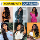 Body Wave Lace Front Wigs Human Hair, Brazilian Virgin Human Hair 4x4 Lace Closure Wigs, 130% Density Human Hair Wigs with Baby Hair Natural Hairline Wigs for Black Women (22 inch) Amanda