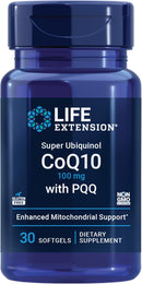 Life Extension Super Ubiquinol CoQ10 with PQQ, coenzyme Q10, pyrroloquinoline Quinone, Heart Health Supplement, Maximum Absorption, 100 mg, Non-GMO, Gluten-Free, softgels, 30 Count (Pack of 2) Infinity Warehouse