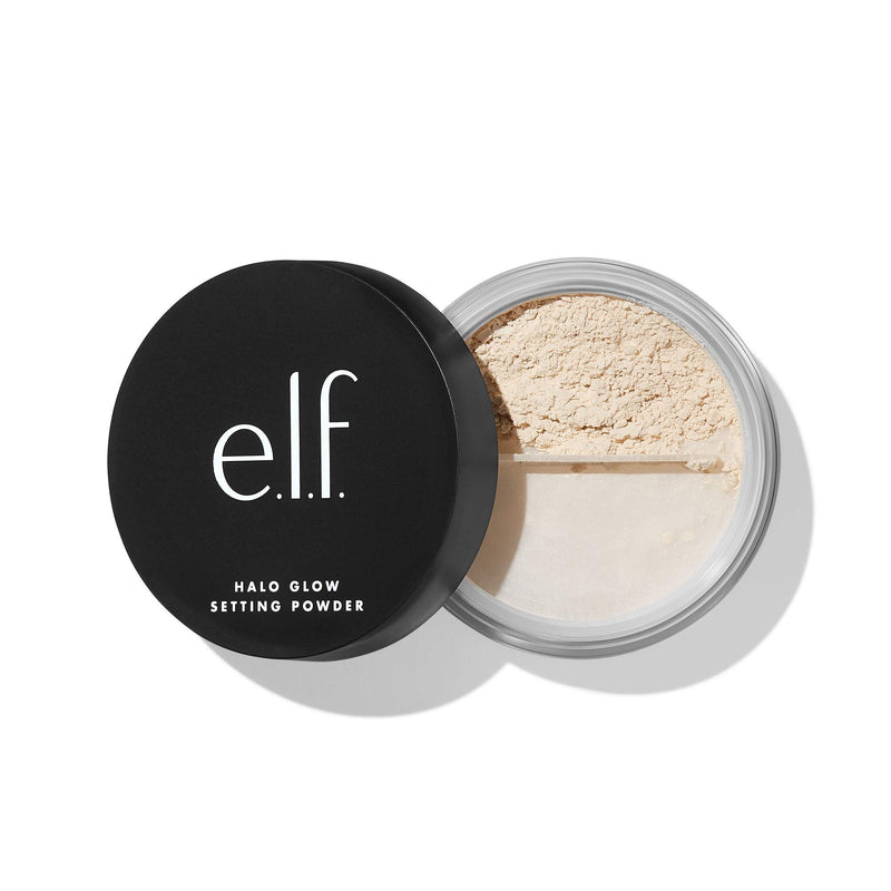 e.l.f, Halo Glow Setting Powder, Silky, Weightless, Blurring, Smooths, Minimizes Pores and Fine Lines, Creates Soft Focus Effect, Light, Semi-Matte Finish, 0.24 Oz e.l.f.