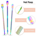 EAONE Cuticle Nipper and Pusher Set Nail Nippers Stainless Steel Cuticle Trimmer Cutter Dead Skin Remover for Women Girls Toenails and Fingernails Care, 6 Pieces, Colorful EAONE