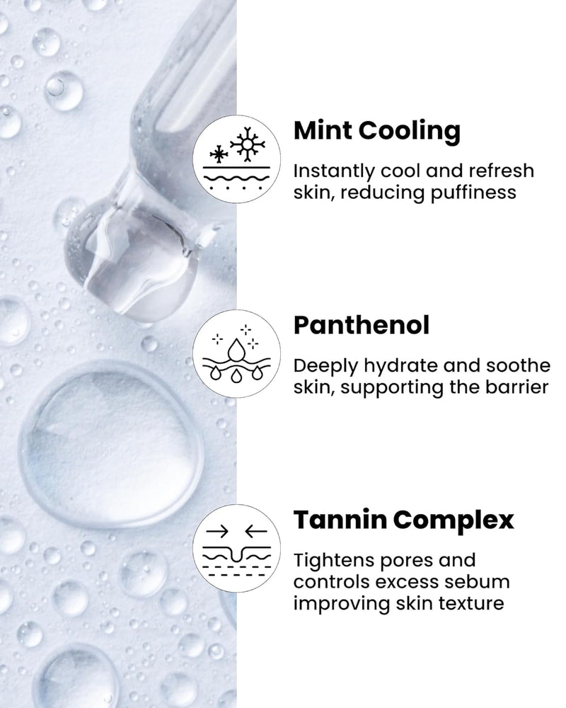 Ice Roll Serum | Cooling & Hydrating Roll-On Serum for Face, Puffy Eyes, Tannin & Panthenol for Pore Minimizing, Soothing, Facial Roller for Depuffing, Under Eye Bag Treatment | Korean Skin Care Infinity Warehouse