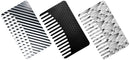 Go-Comb - Wallet Sized Hair & Travel Comb - Wide Tooth - Black Plastic 3-Pack Go-Comb